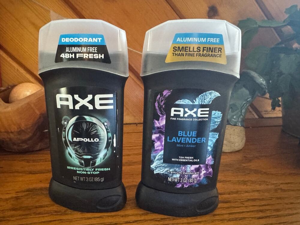 AXE Deodorant Lot Apollo & Blue Lavender Aluminum Free 3 oz Each (Retail $15)